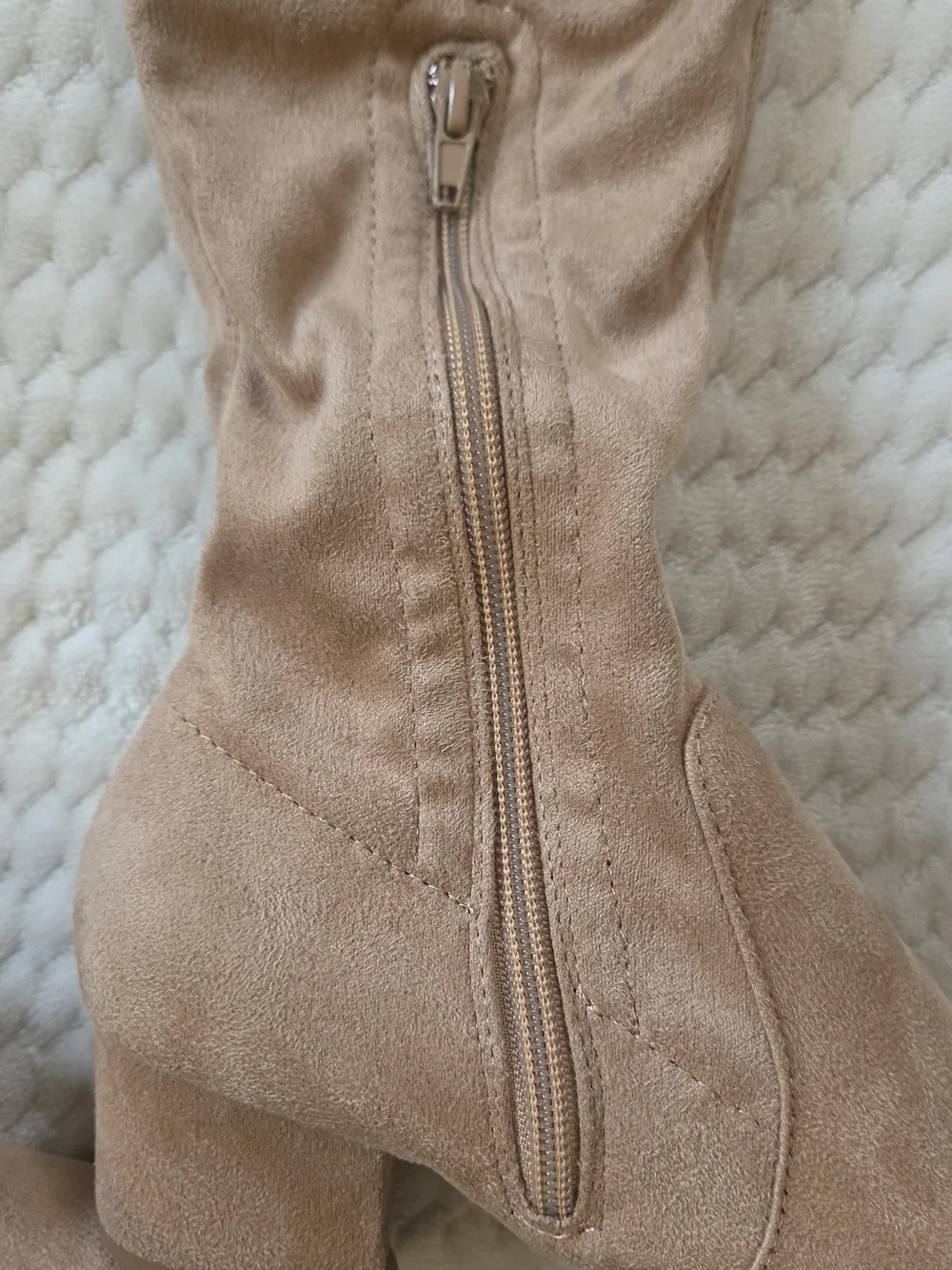 NWOT Over-the-Knee Block Heel Boots in Sand Color(6.5)